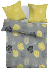 Lenjerie bumbac Kvalitex Grace, gri, 140 x 200 cm, 70 x 90 cm