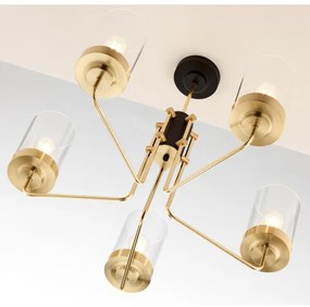 Jupiter 2088 - Lustră pe tijă RAMIREZ 5xE27/15W/230V auriu/negru