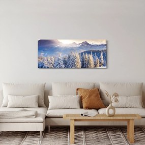 Tablou - Peisaj montan în timpul iernii (120x50 cm)