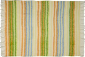 Pătură galbenă/verde din amestesc de lână 140x200 cm Loom – Hübsch