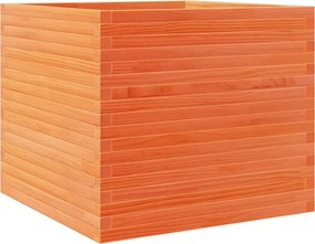 vidaXL Jardinieră grădină, maro ceruit, 80x80x68,5 cm, lemn masiv pin
