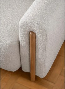 Canapea grej extensibilă/cu spațiu de depozitare cu tapițerie din țesătură bouclé 244 cm Arcadova – ELTAP