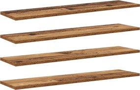 vidaXL Raft pentru cărți 4 pcs Maro 80 x 20 x 1,5 cm Lemn compozit