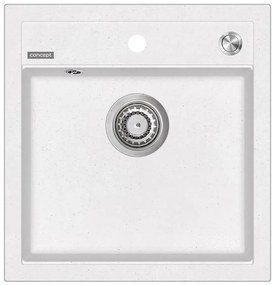Chiuvetă de bucătărie Concept CUBIS DG00C50WH, 49 x 51 cm, granit, alb