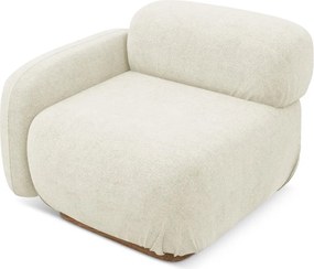 Modul pentru canapea modulară crem cu tapițerie din țesătură bouclé (cu colț pe partea stângă) Ailani – Makamii