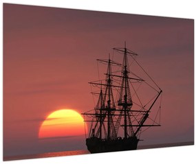 Tablou - Navă medievală (90x60 cm)