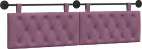 vidaXL Cap de pat suspendat Pe perete Violet 190 x 55 x 7 cm Catifea