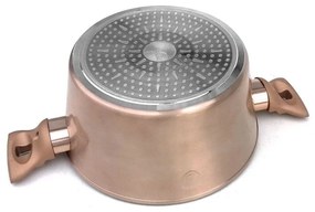 RESIGILAT - Oala marmorata cu capac 28 cm Rose Gold Metalic Line Berlinger Haus BH 1516N