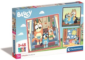 Bluey Together Puzzle 3x48 de Clementoni
