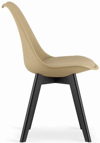 OFERTA Scaun bej BALI MARK cu picioare negre II. calitate