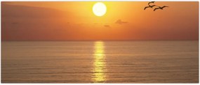 Tablou - Apus de soare peste ocean (120x50 cm)