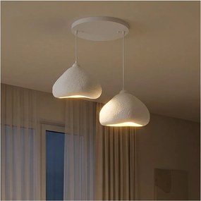 Brilagi - Lustră suspendată pe cablu WABI SABI, 2xE27/40W/230V, Ø 45 cm, albă