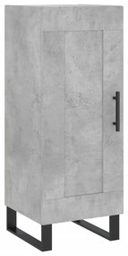 830472 vidaXL Servantă, gri beton, 34,5x34x90 cm, lemn compozit