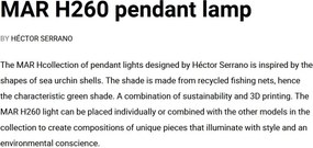 Lustra/ Pendul design decorativ MAR H26cm verde