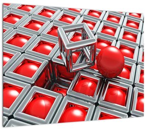 Tablou - Abstract metalic 3D (70x50 cm)