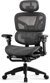 RESIGILAT- Scaun ergonomic, Sezut Translatie, cotiere 9D, tetiera 6D, suport lombar reglabil, spătar reglabil inaltime, pivotant, suport picioare, Negru