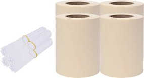 vidaXL Panouri intimitate grădină, 4 buc., crem, 35x0,19 m, PVC