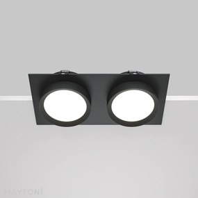 Spot incastrabil design tehnic Hoop 2 negru