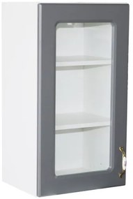Corp superior 40 vitrina cu 1 usa Zebra MDF gri