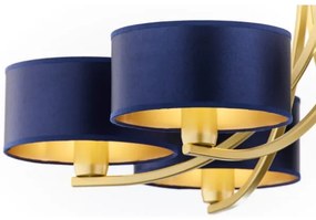 Jupiter 2095 - Candelabru ARTHUR cu lanț 6xE27/15W/230V albastru/auriu