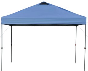 Outsunny Pavilion de gradina, pavilion pliabil, cort festiv, cort de gradina inclusiv cuie, franghii, tesatura Oxford, 2,95 x 2,95 x 2,64 m, Albastru | Aosom Romania