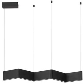 Lustra suspendata LED aluminiu negru FLUSSO