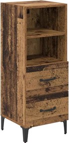 vidaXL Bufet cu sertar Lemn vechi 34 x 34.5 x 90 cm Lemn compozit