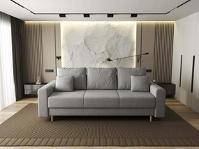 Canapea extensibilă dumonde cu ladă de depozitare si sezut confortabil din spuma high-density, Kronos Euphoria Dove 210x100 cm