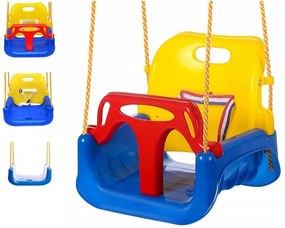 Leagăn de plastic pentru copii cu barieră albastru