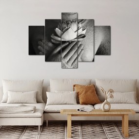Tablou - Lotus în mâinile lui Buddha (150x105 cm)