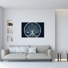 Tablou – Arbore magic cu cerb II. (90x60 cm)