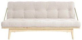 Canapea variabilă cu tapițerie din catifea reiată Karup Design Folk Raw/Natural