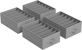 Organizator sertate 4 buc ,42 x 30 x 17 cm, gri