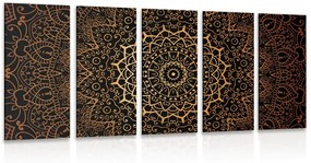 Tablou 5-piese Mandala vintage în stil indian