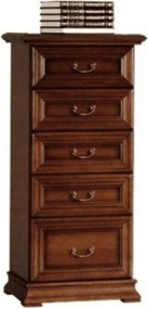 Comodă lemn masiv nuc Ravino IV, 57,8 × 47,5 × 127,4 cm