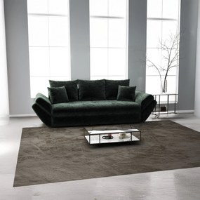 Canapea extensibilă dumonde cu ladă de depozitare si sezut confortabil din spuma high-density, Loana Euphoria Verde 250x100 cm