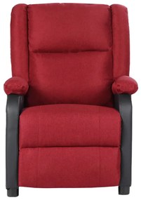 329498 vidaXL Fotoliu de masaj rabatabil, roșu vin, piele eco/material textil