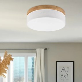 Brilagi - Plafonieră LED BELLADONNA, 36 W, 230 V, diametru 40 cm, alb/stejar