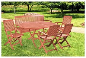 Bancă de grădină cu 3 locuri din lemn de eucalipt Stockholm - Garden Pleasure