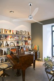 Ventilator modern cu telecomanda diam. 128 cm, JUST FAN Cromat 33394