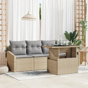 vidaXL Set de canapele pentru grădină Manual 5 pcs bej și gri deschis