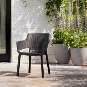 Scaun de grădină din plastic Eva, grafit