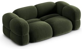 Canapea verde cu tapițerie din catifea 210 cm Loretto – Cosmopolitan Design