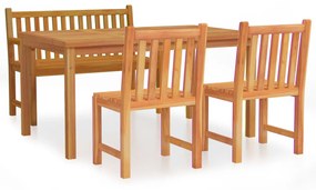 3157154 vidaXL Set mobilier pentru grădină, 4 piese, lemn masiv de tec