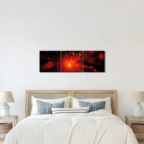 Tablou cu abstacție sclipire (cu ceas) (90x30 cm)