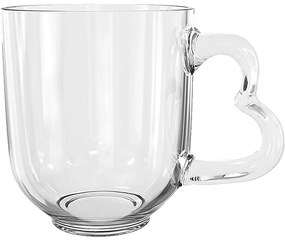 Set de căni de sticlă Altom Heart, 310 ml, 6 buc.