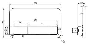 Villeroy & Boch 92249068 - Placă de acționare VICONNECT, albă
