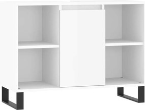 vidaXL Dulap pentru baie, alb extralucios, 80x33x60 cm, lemn compozit