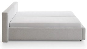 Pat matrimonial gri deschis tapițat fără somieră 180x200 cm Cube – Meise Möbel
