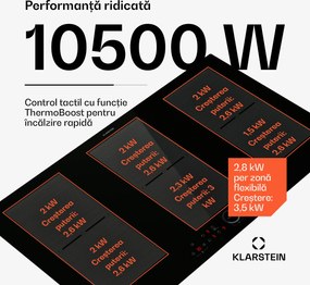 Klarstein Delicatessa 90 Full Flex plita incorporabila cu inductie 6 zone 10 500 W